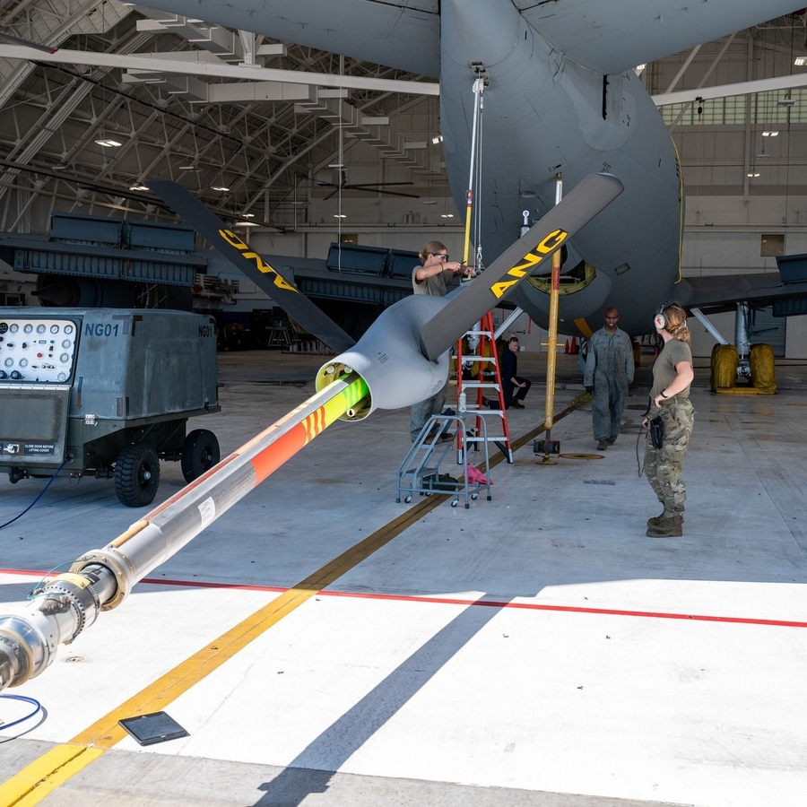 Maintainers working on our KC-135
