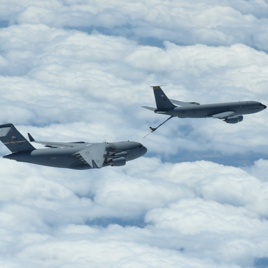 Aerial refuel with our KC-135 and C-17